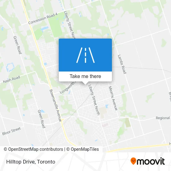 Hilltop Drive map