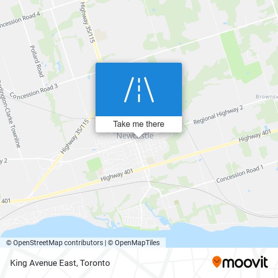 King Avenue East map