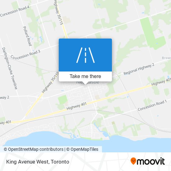 King Avenue West map