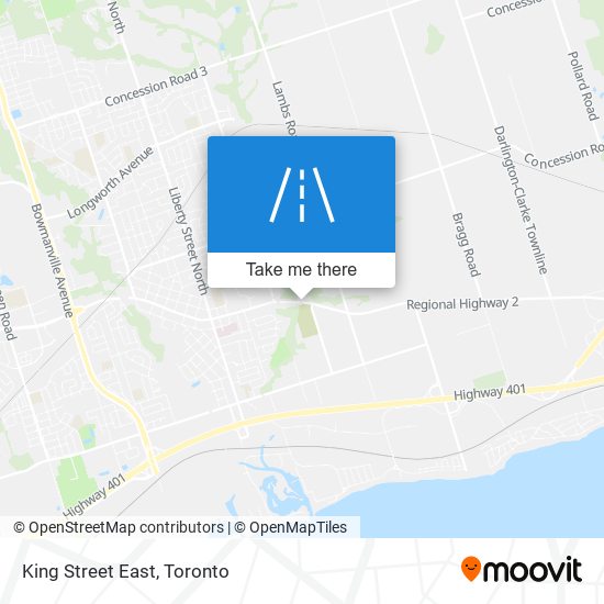 King Street East map