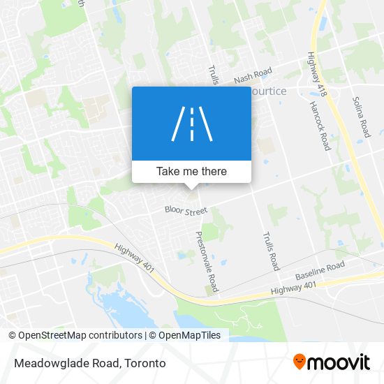 Meadowglade Road map