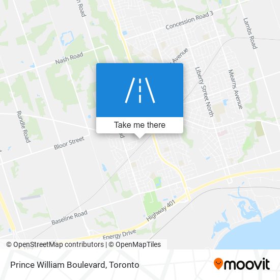 Prince William Boulevard map