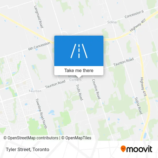 Tyler Street map