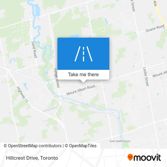 Hillcrest Drive map