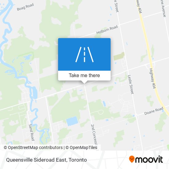 Queensville Sideroad East map