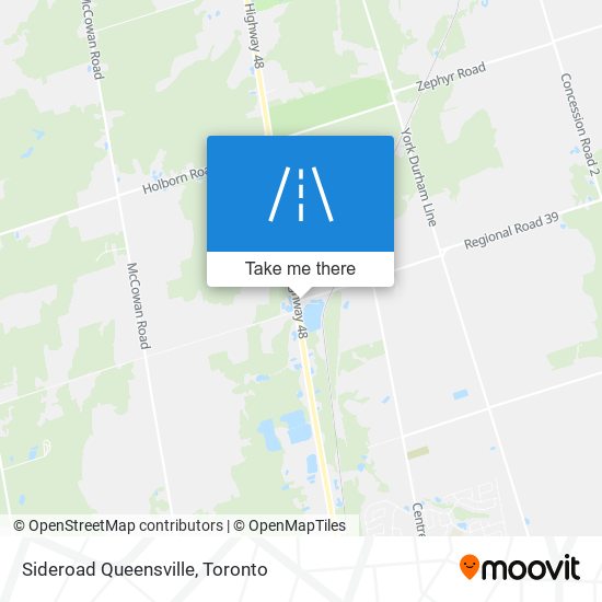 Sideroad Queensville map
