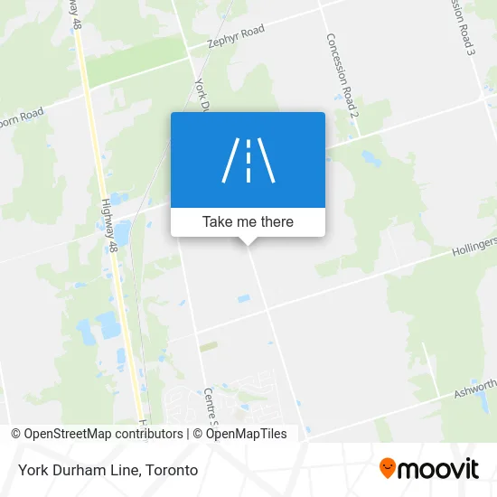 York Durham Line map