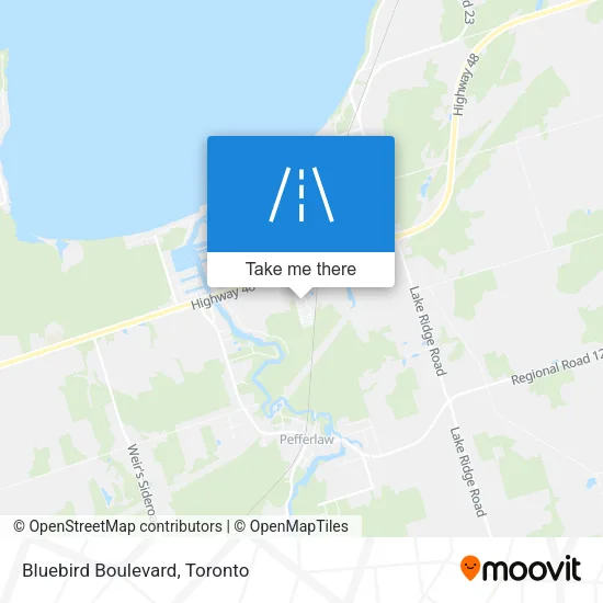 Bluebird Boulevard map