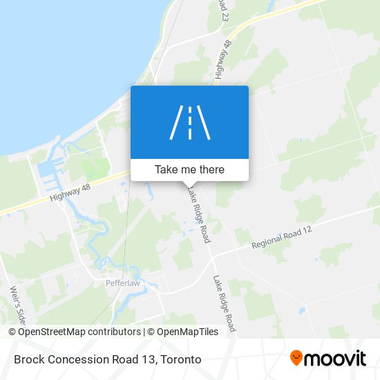 Brock Concession Road 13 map