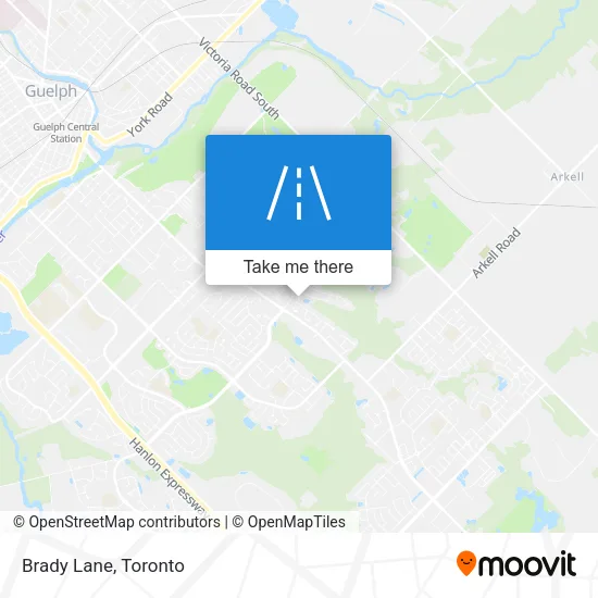 Brady Lane map