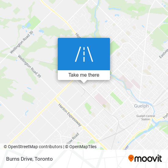 Burns Drive map