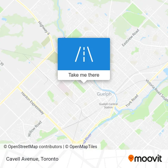 Cavell Avenue map