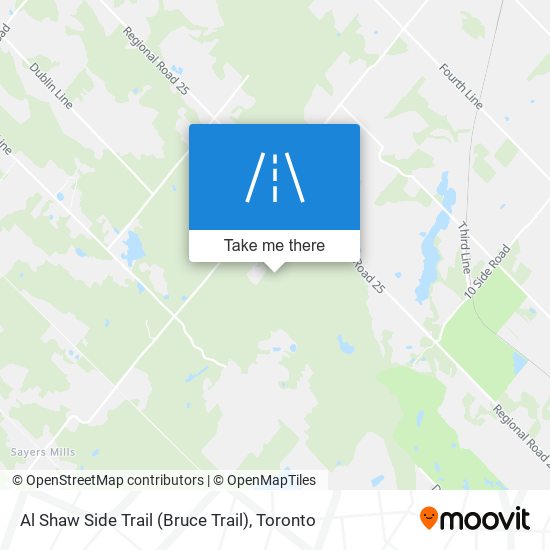 Al Shaw Side Trail (Bruce Trail) map