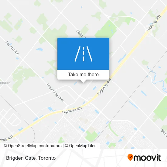 Brigden Gate map