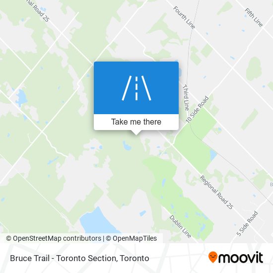 Bruce Trail - Toronto Section map