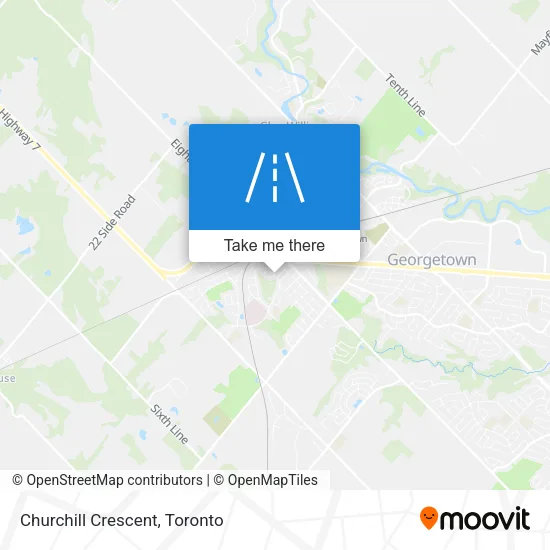 Churchill Crescent map