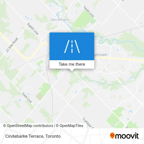 Cindebarke Terrace map
