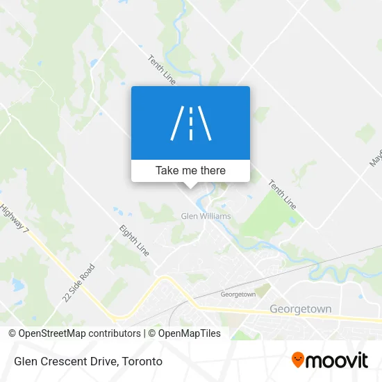 Glen Crescent Drive map