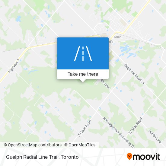 Guelph Radial Line Trail map