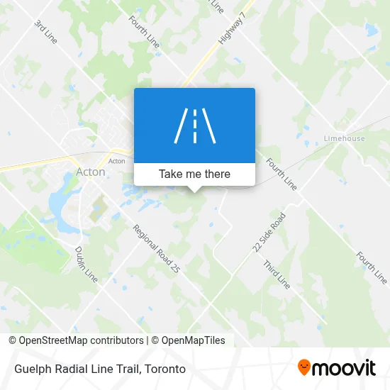 Guelph Radial Line Trail map