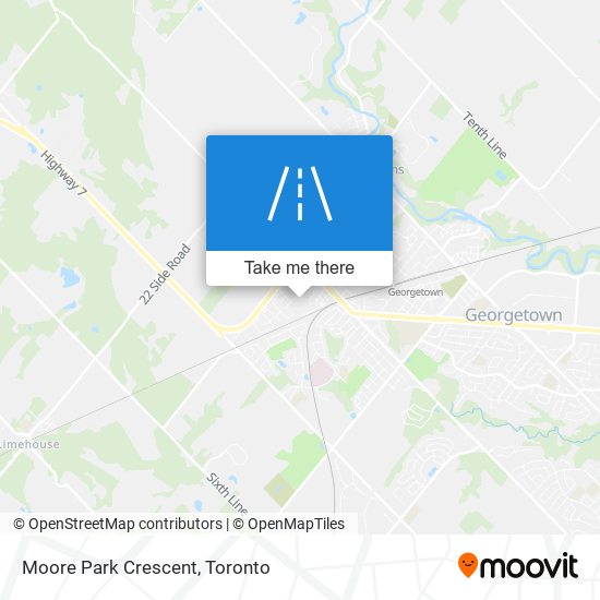 Moore Park Crescent map