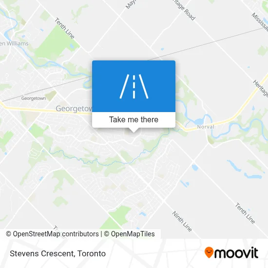 Stevens Crescent map