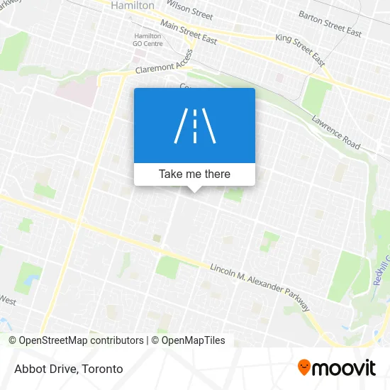 Abbot Drive map