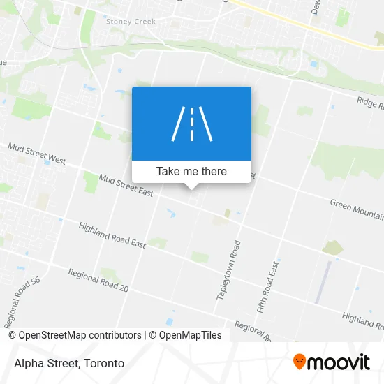 Alpha Street map