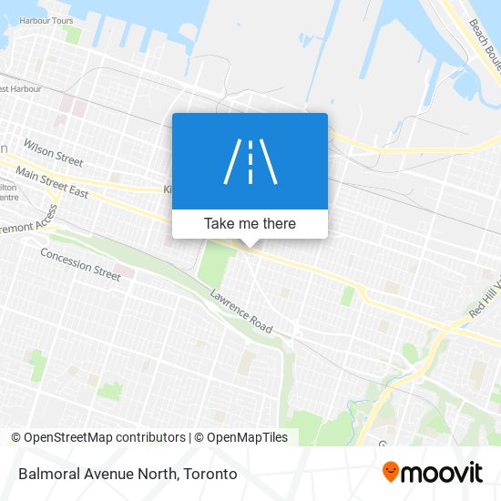 Balmoral Avenue North map