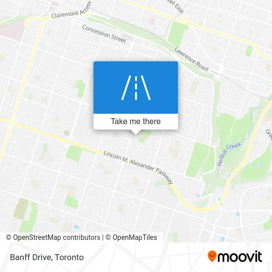 Banff Drive map
