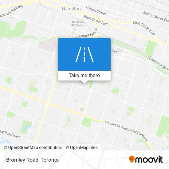 Bromley Road map