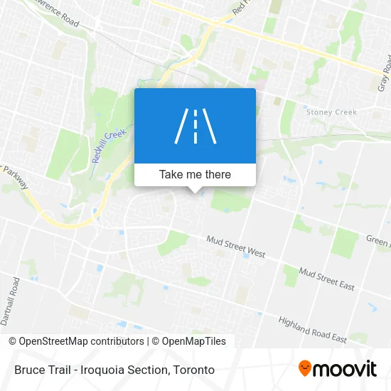 Bruce Trail - Iroquoia Section map