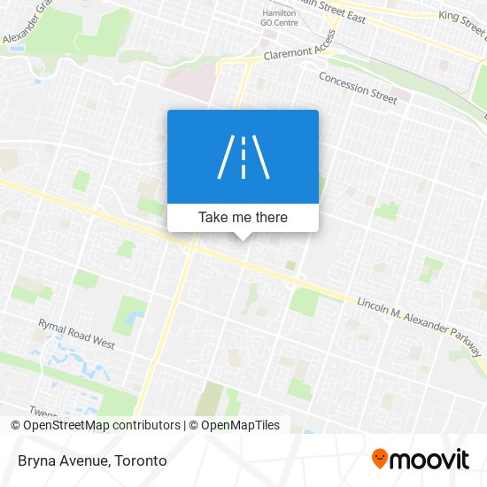Bryna Avenue map