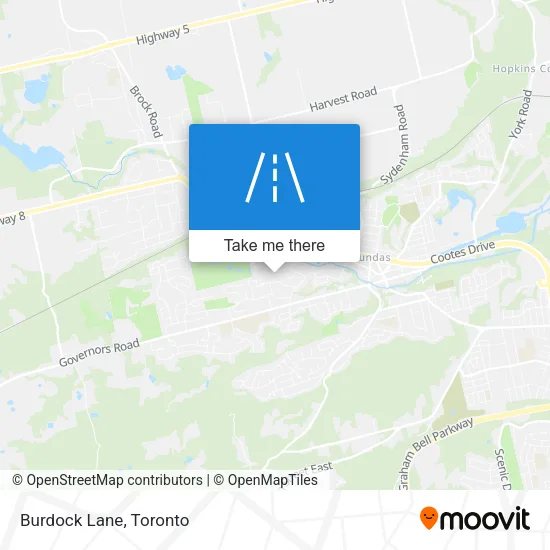 Burdock Lane map