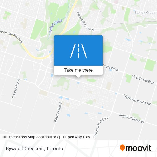 Bywood Crescent map