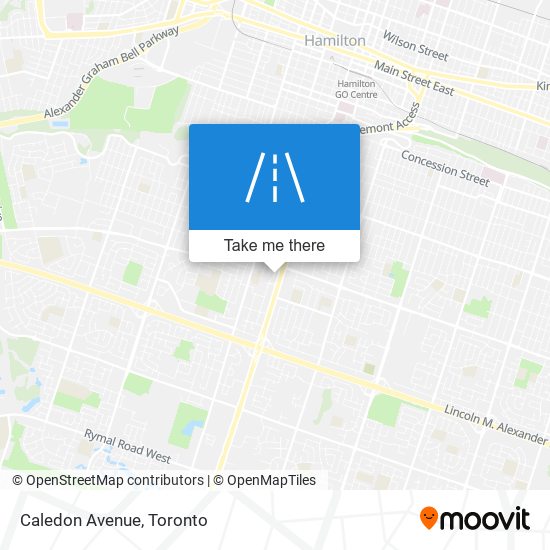 Caledon Avenue map