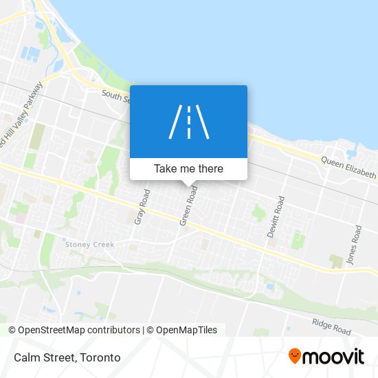 Calm Street map