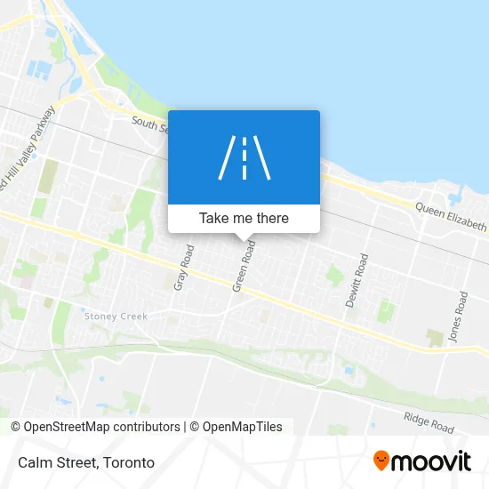 Calm Street map