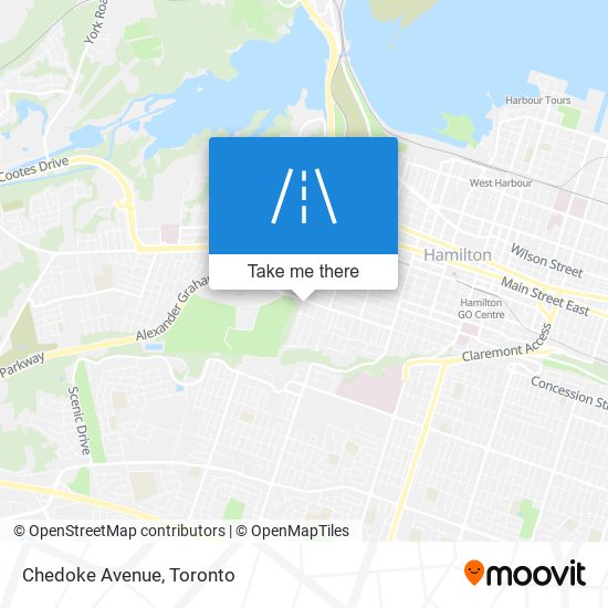 Chedoke Avenue map