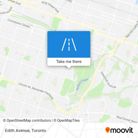 Edith Avenue map