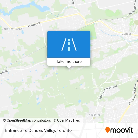 Entrance To Dundas Valley map