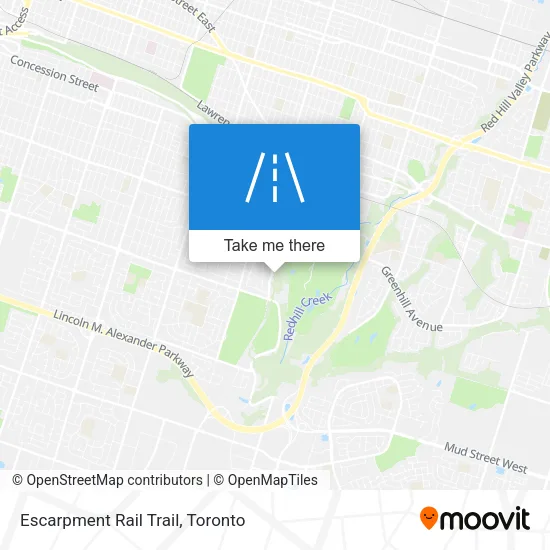 Escarpment Rail Trail map