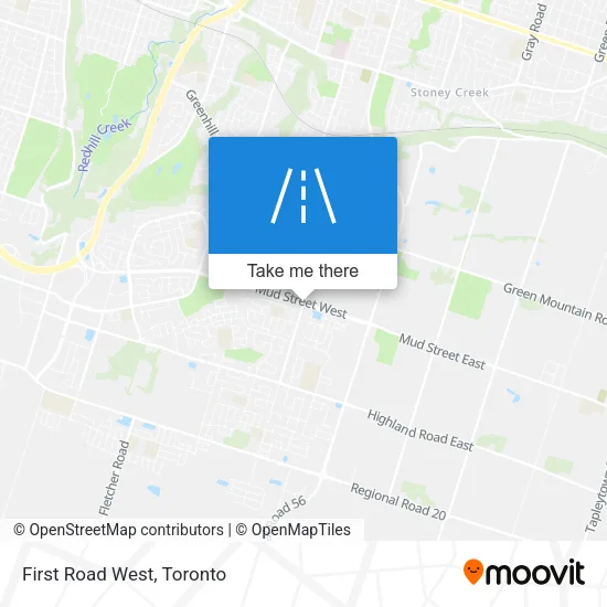 First Road West map