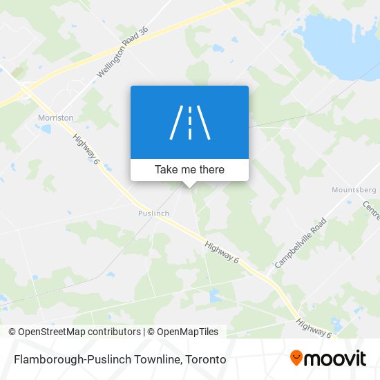 Flamborough-Puslinch Townline map