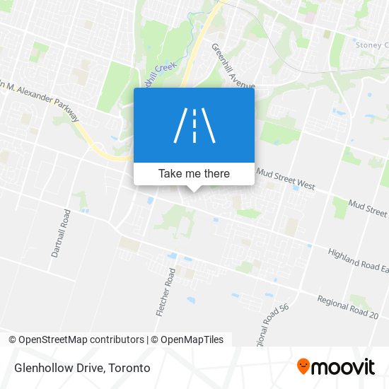 Glenhollow Drive map