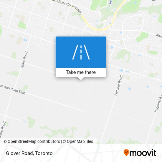 Glover Road map