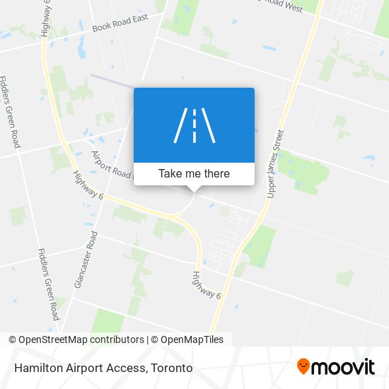 Hamilton Airport Access map