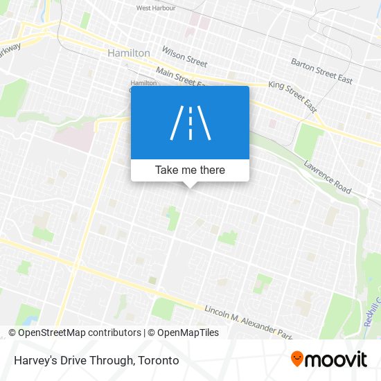 Harvey's Drive Through map