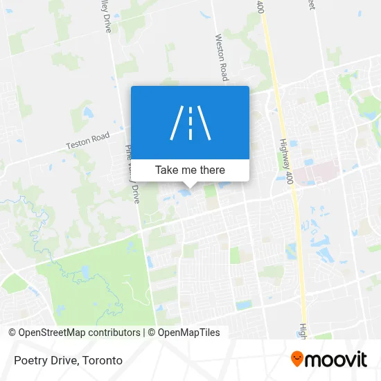 Poetry Drive map