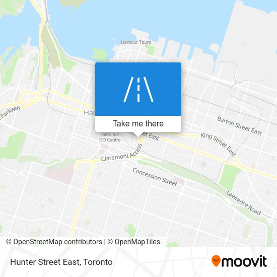 Hunter Street East map